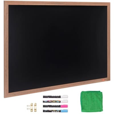 VEVOR Magnetisch Krijtbord 1168,4 x 889 mm, Magnetisch Verzamelbord 913 x 1092 mm, Verticaal of Horizontaal Ophangen incl. 4 Krijtstiften & Doek, Wandmontagestandaard