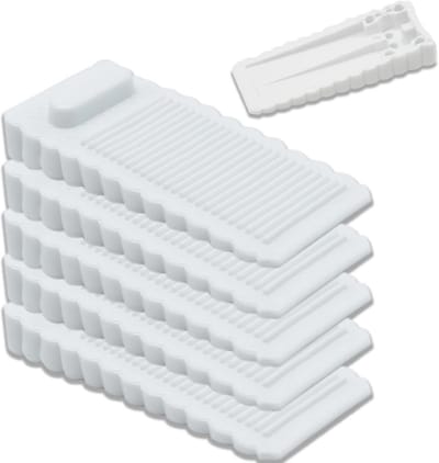 5 stuks doorzichtige rubberen deurstops premium antislip deurwig siliconen deurstopper zwaar belastbaar voor vloer en terras (wit)
