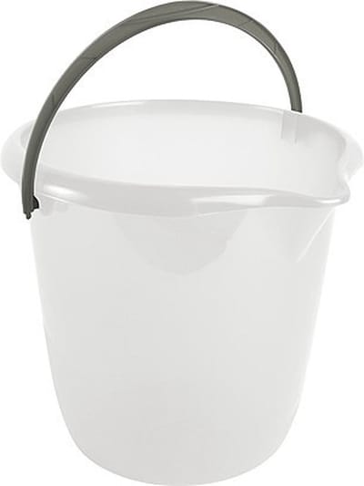 Witte schoonmaak emmers/huishoud emmers 10 liter van diameter 28 cm en hoogte 26 cm