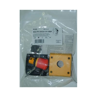 Eaton M22-PV-2KC01-IY1-BVP Noodstopschakelaar Opbouw 2x NC IP66 1 stuk(s) Piece