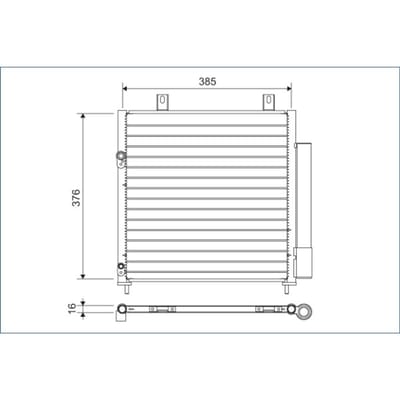 Condensator, airconditioning VALEO 822600