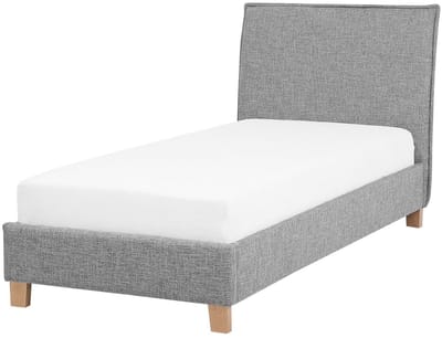 SENNEZ - Eenpersoonsbed - Lichtgrijs - 90 x 200 cm - Polyester