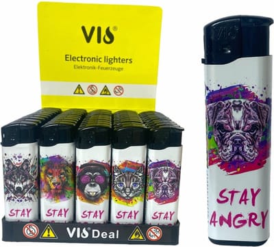 Aanstekers 50 stuks in tray - navulbaar - klik - Tom aansteker - deal lighters met print