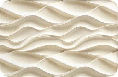 WC mat 60x40 cm - Antislip - Lijnen - Golvend - Crème - Toiletmat - Vloermat - Douchemat - Toilet tapijt - Toiletmatten
