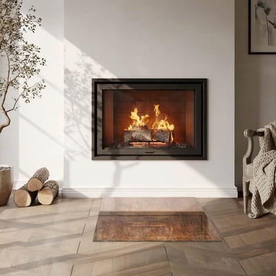 Coloray Vloerplaat Houtkachel - Plaat onder Houtkachel - 60 cm x 60 cm - Kachel Onderplaat - Bruin Vloerplaat Kachel - Onderplaat - Onderplaat Kachel - Houtkachel Vloerplaat - Onderplaat Voor Houtkachel