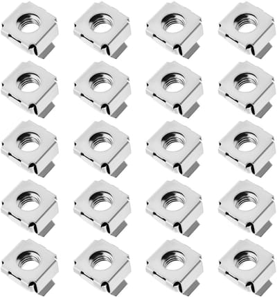 Dailygoods - M8 Kooi Moeren - 20Pcs M8 Kooimoeren - Roestvrij Staal - Montage Kit - Geschikt voor Server Kasten - Zilver