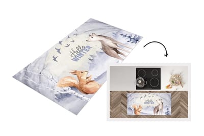 Keukenloper - Loper keuken - Winter - Vos - Sneeuw - 120x60 cm - Keukenloper vinyl