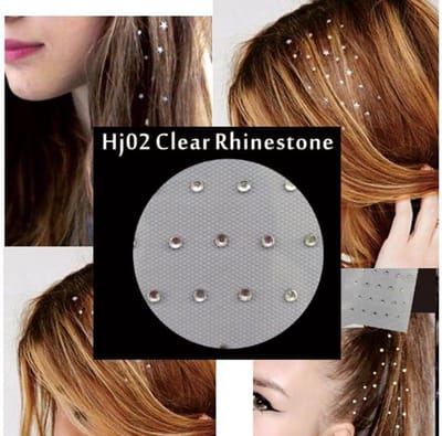 Zilveren Glitter Haarbedels en Sieraden - 2 Vellen