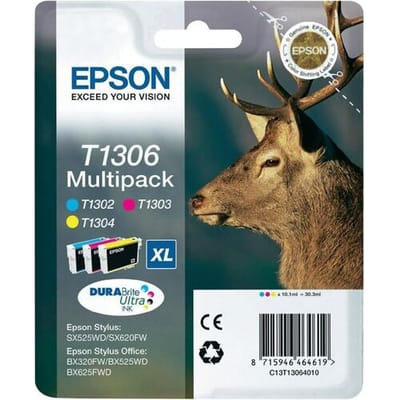 Epson Inktcartridge T130 (C13T130640) 3-kleuren Multipack Hoge capaciteit