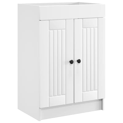 vidaXL - Badkamer - onder - Wastafel - Kast - Wit - 56 - x - 37,5 - x - 81 - cm - Bewerkt - hout