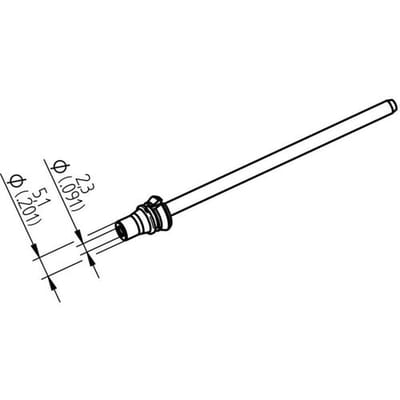 Ersa 0742ED2351H/SB Desoldeerpunt Conisch Grootte soldeerpunt 5.1 mm Lengte soldeerpunt: 79.25 mm Inhoud: 1 stuk(s)