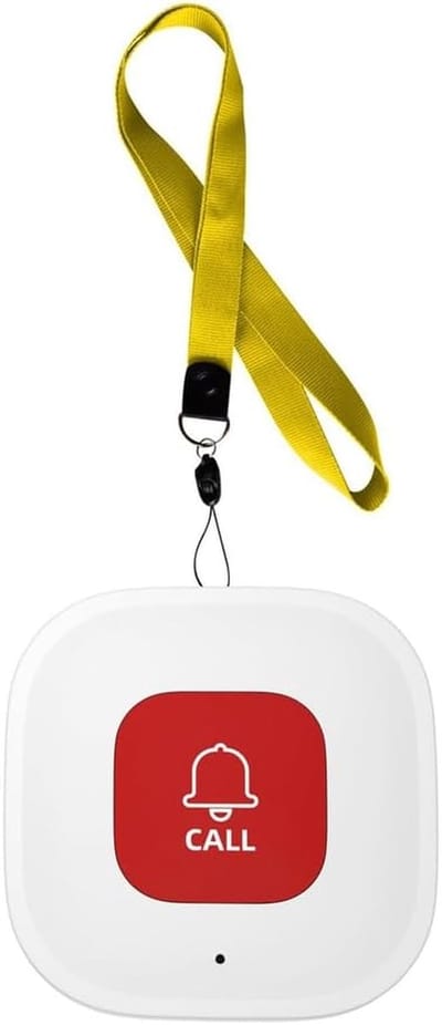 Noodoproepknop - Verzorger pager - Hulp aanvragen - WiFi verbinding - 1 Stuks - Wit en rood