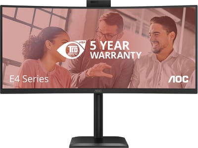 34" AOC CU34E4CW - 3440x1440 (UWQHD) - 120Hz - VA - 90W USB-C - KVM switch
