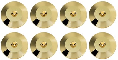 Allecto - Luidspreker Shock Base Pad - Luidspreker Voeten - Hoogwaardige Bescherming - Goudkleurig - Universele Basis Pads - Geschikt voor alle spi...