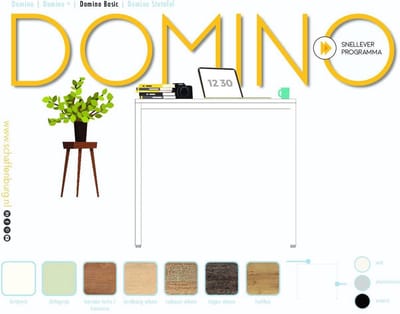 Bureautafel - Domino Basic 160x80 grijs - alu frame