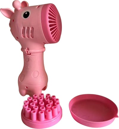Bovista Bellenblaas Pistool - Bellenblazer - Bellenblaas Speelgoed - Bubble Blaster - Bellenblaasmachine - Speelgoed - Giraffe - Roze