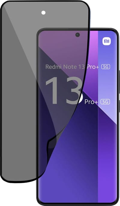 Privé Screenprotector geschikt voor Xiaomi Redmi Note 13 Pro+ - Privacy Folie Beschermglas - Privacy Proteqt+
