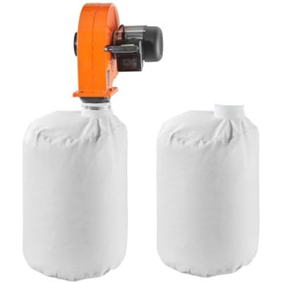VEVOR Stofafzuigsysteem, Wandmontage, 1 pk, 951,45 m³/u, Stofafzuiger voor Houtbewerking met 2,5-Micron Stofopvangzak van 79,5 Liter, Spaanafzuigsysteem voor Houtbewerking/Werkplaatsen, Industriële Fabrieken