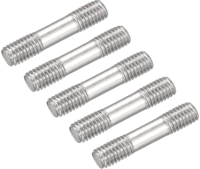 Dailygoods - Dailygoody - Dubbelzijdige Penschroef M5 - Roestvrij Staal - Stevige Bevestiging - 25 mm - 5 Stuks - Voor Huishouden en Klussen - Ideaal voor Meubelmo