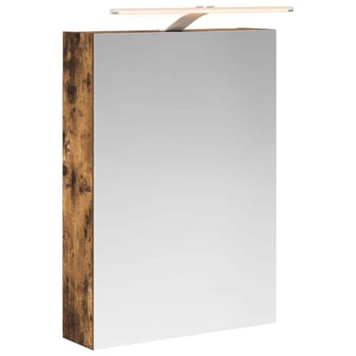 vidaXL - Badkamerspiegelkast - Rook - Eiken - 50 - x - 14,5 - x - 70 - cm - Bewerkt - hout
