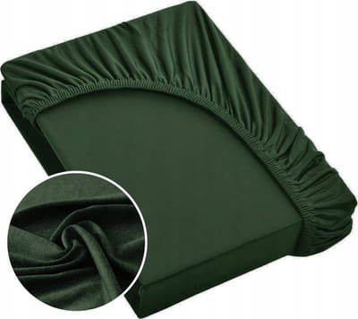 Jersey Hoeslaken Design91 160x200 cm Groen Katoen