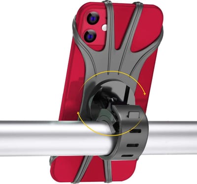 Telefoonhouder voor Fiets - Telefoonhouder 360 draaibaar Verstelbaar Afneembaar siliconen - Universeel voor 4 "-6.5" Schermgrootte Telefoons Compatibel voor iPhone / Huawei Mate / Samsung Galaxy-serie