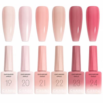 Canni - Biab - 6 stuks - 10 ml - HEMA-vrij - TPO-vrij - Builder in a bottle - Builder gel - Biab nagellak - Biab set - The gel bottle biab - Gel in a bottle