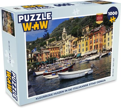 Puzzel Genua - Huis - Boot - Legpuzzel - Puzzel 1000 stukjes volwassenen