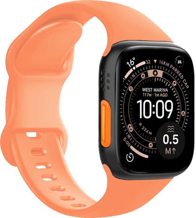 Horloge Band Geschikt voor Apple Watch Ultra 1, 2, 3 (49 mm) Bandje Siliconen Verstelbaar - Calendula