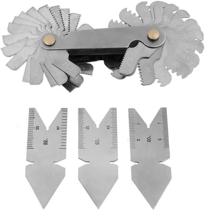 Fishtail Gauge en 55° Center Gauge voor Draad Snijden - Precisie Meetinstrumenten voor Inch en Metrisch Gebruik