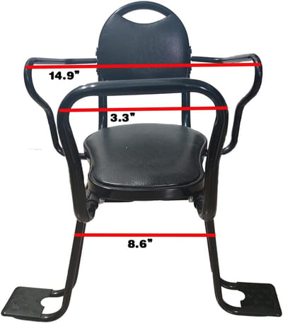 Kinderfietsstoel - Achterzitje Kinderen - Veilig Fietsen - Stevig Stalen Frame - Tot 50kg - Zwart
