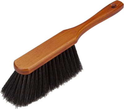 Buemag Houten zachte stoffer/handveger - binnen - 30 x 4 x 7 cm - bruin - droog vuil - schoonmaak borstel