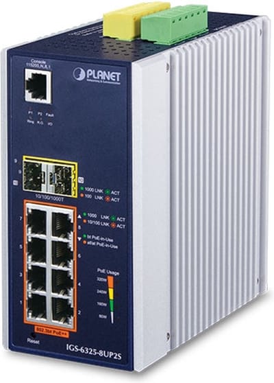 PLANET IGS-6325-8UP2S netwerk-switch Managed L3 Gigabit Ethernet (10/100/1000) Power over Ethernet (PoE) Aluminium, Zwart