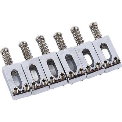 6 Stuks Elektrische Gitaar Brugzadel Standaard Zinklegering Gitaar Tremolo Brug Roller Zadels voor zilver