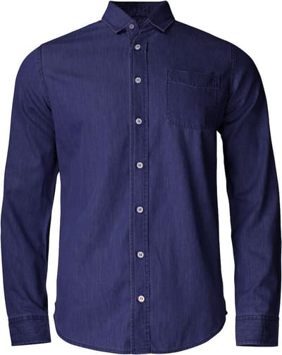 Cutter & Buck Ellensburg Denim Shirt Heren 352404 - Donker Indigo - 4XL