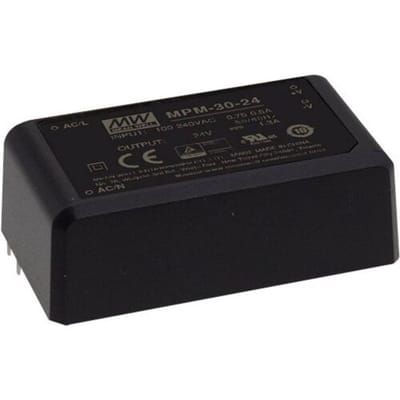 MEAN WELL MPM-30-24ST AC/DC-printnetvoeding 24 V/DC 1.3 A