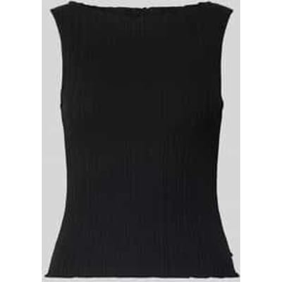 slim fit top met structuurpatroon