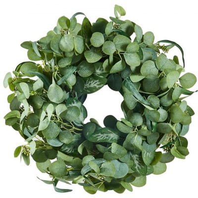 VEVOR Kunstmatige decoratieve krans, 26,04 cm, seizoenskrans, versierd met eucalyptusbladeren, bessen, doornige stengels, deurkrans voor alle seizoenen, voor binnen en buiten, huismuur, raam, vakantiedecoratie