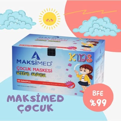 MAKSIMED 3-laags Chirurgische Kinder Mondkapjes van Meltblown met Neusdraad – Zwart - 50 stuks