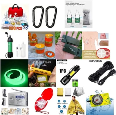 Noodpakket - Handige kit - Noodsituaties - 260 Delig - Complete set - Geel