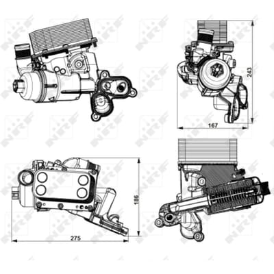 Olie radiator, motorolie  NRF 31751