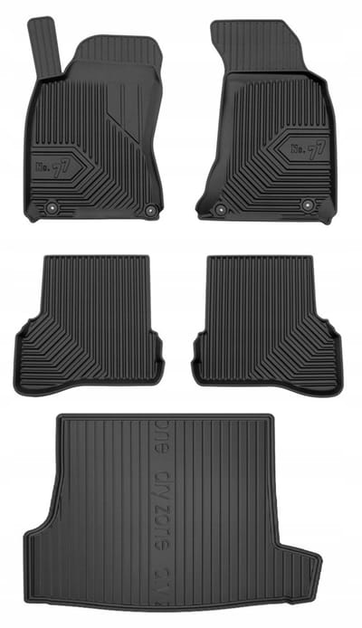 FROGUM Line 77 & DryZone Volkswagen Passat B5 – Automatten & kofferbakmat – Perfecte pasvorm – Geurloos TPE – Hoge beschermrand