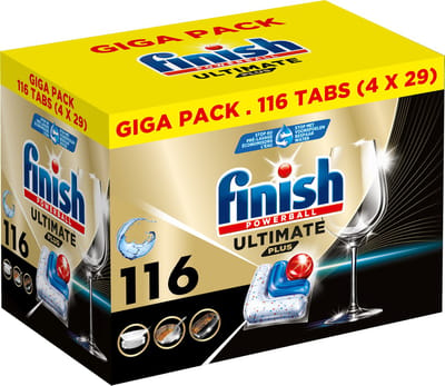 Finish Ultimate Plus Regular Vaatwastabletten - 116 Capsules (4x29) - voordeelverpakking