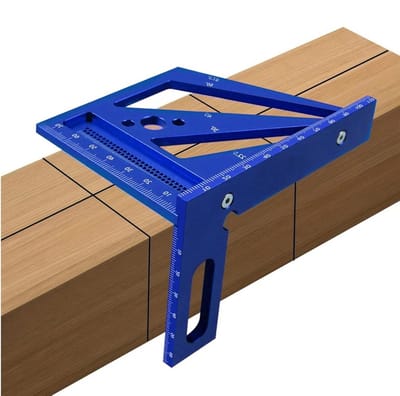 Hoogwaardige 3D Hoekmeter voor Houtbewerking - Precisie Protractor voor Timmermannen en Ingenieurs, Instelbaar van 22.5 tot 90 Graden