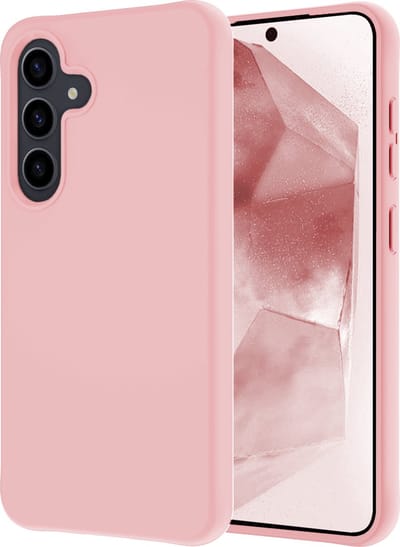 Hoesje - Geschikt voor Samsung Galaxy A55 - Sterk & Shockproof - Hoes Cover - Siliconen Case - Lichtroze