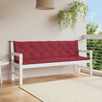 vidaXL - Tuinbankkussen - 200x(50+50)x7 - cm - oxford - stof - wijnrood