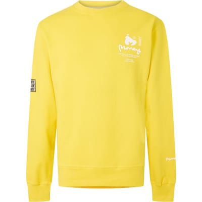 Money Heren-sweatshirt met ronde hals en copyright-opdruk (Geel)