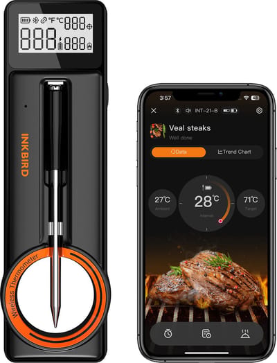 INKBIRD Bluetooth Draadloze Vlees Thermometer nieuw model 2025 Ultradunne 5 mm Sonde