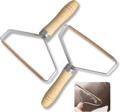 2 Pcs Portable Lint Remover - Double Sided Copper Knives Carpet Scraper - Anti-Lint Shaver - Voor Thuis - Kantoor - Auto - Reizen - Kleding - Verwijder Tool