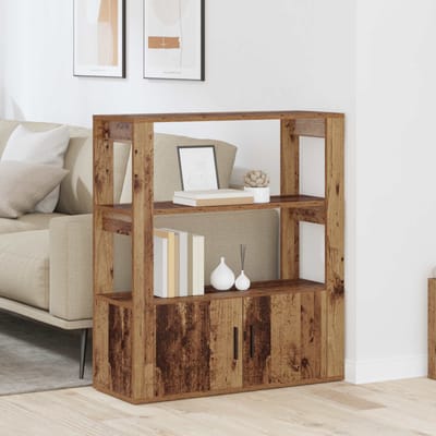 vidaXL - Dressoir - Oud - hout - 30 - x - 80 - x - 90 - cm - Bewerkt - hout